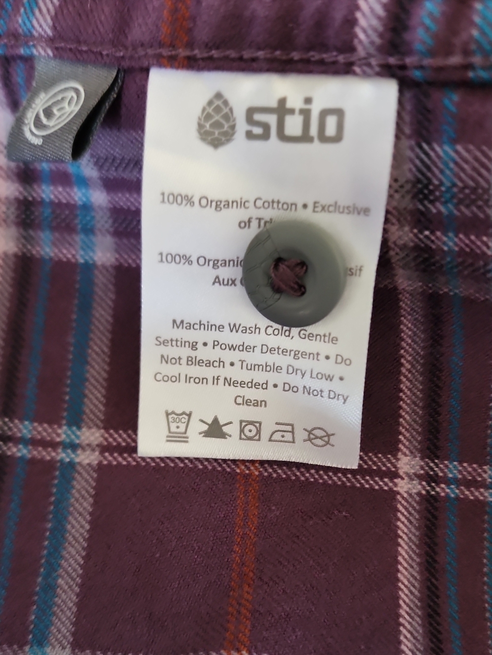 Stio Purple Plaid Button-Down Casual Shirt - Picture 7 of 9